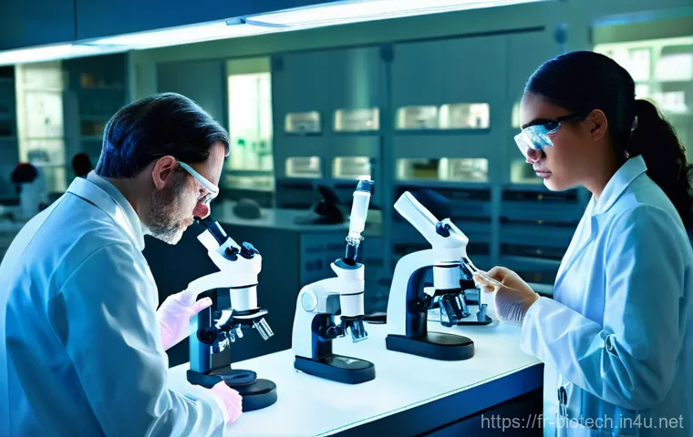세포 치료의 윤리적 문제 - **Prompt 1: Ethical Frontiers of Stem Cell Research**
"A highly detailed, realistic image depict...