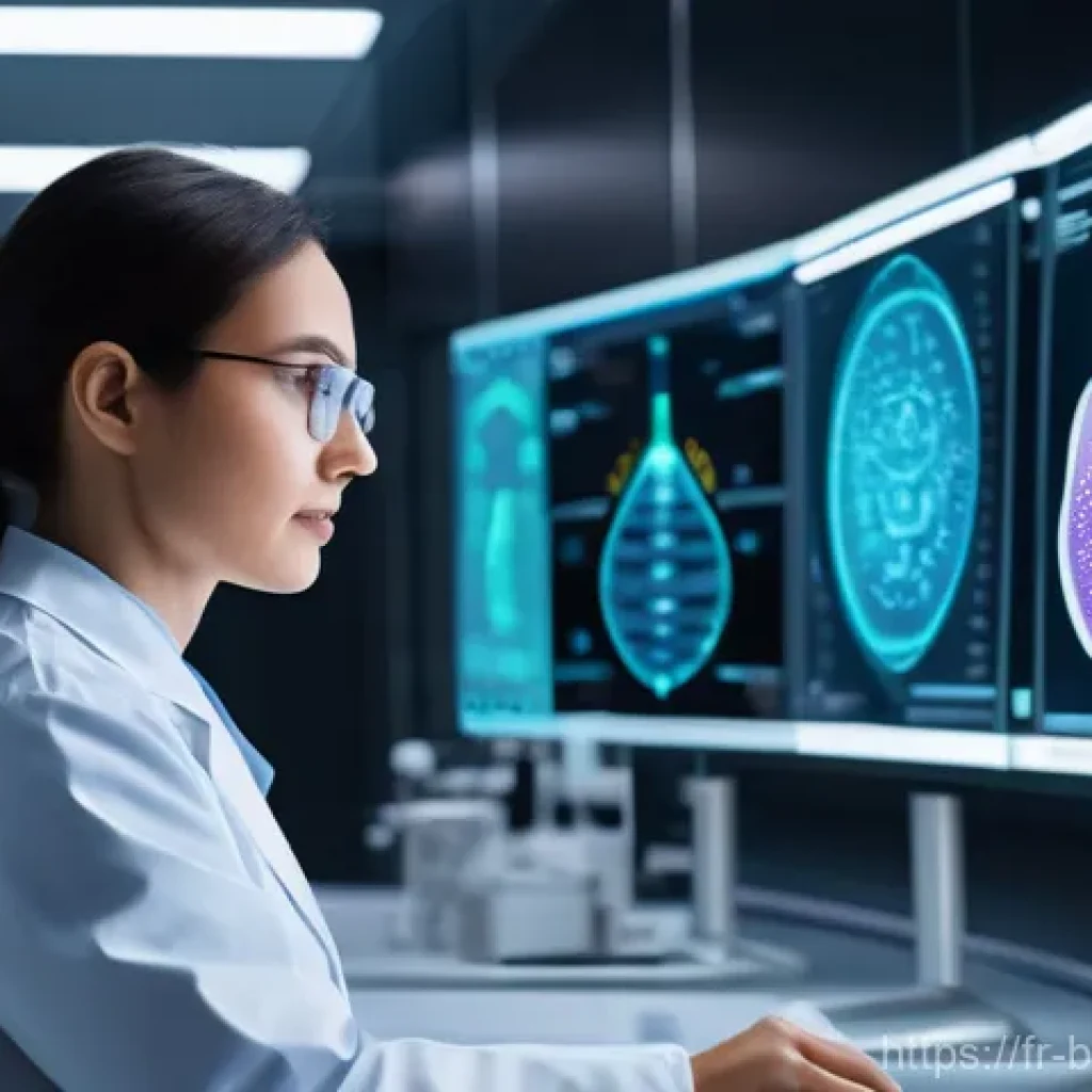 AI와 유전자 편집 - **AI-Driven Personalized Genetic Therapy:**
A highly detailed, realistic image of a cutting-edge...
