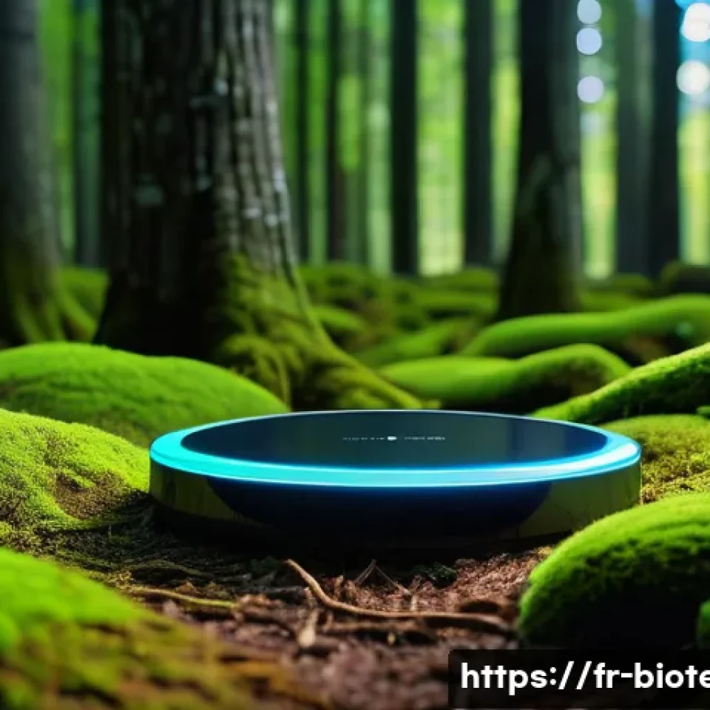바이오 전지 - **Prompt 1: Nature's Embrace - Powering Tomorrow's Tech**
A wide shot of a serene, lush, vibrant...
